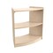 Flash Furniture Bright Beginnings Commercial Bow Front 2 Tier Wooden Classroom Open Corner Storage Unit, Natural MK-KE24060-GG - alternate 1